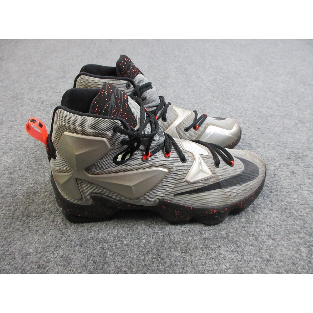 Nike LeBron 13 Rubber City Shoes Mens Size 12 Gray Basketball Sneaker 807219-003